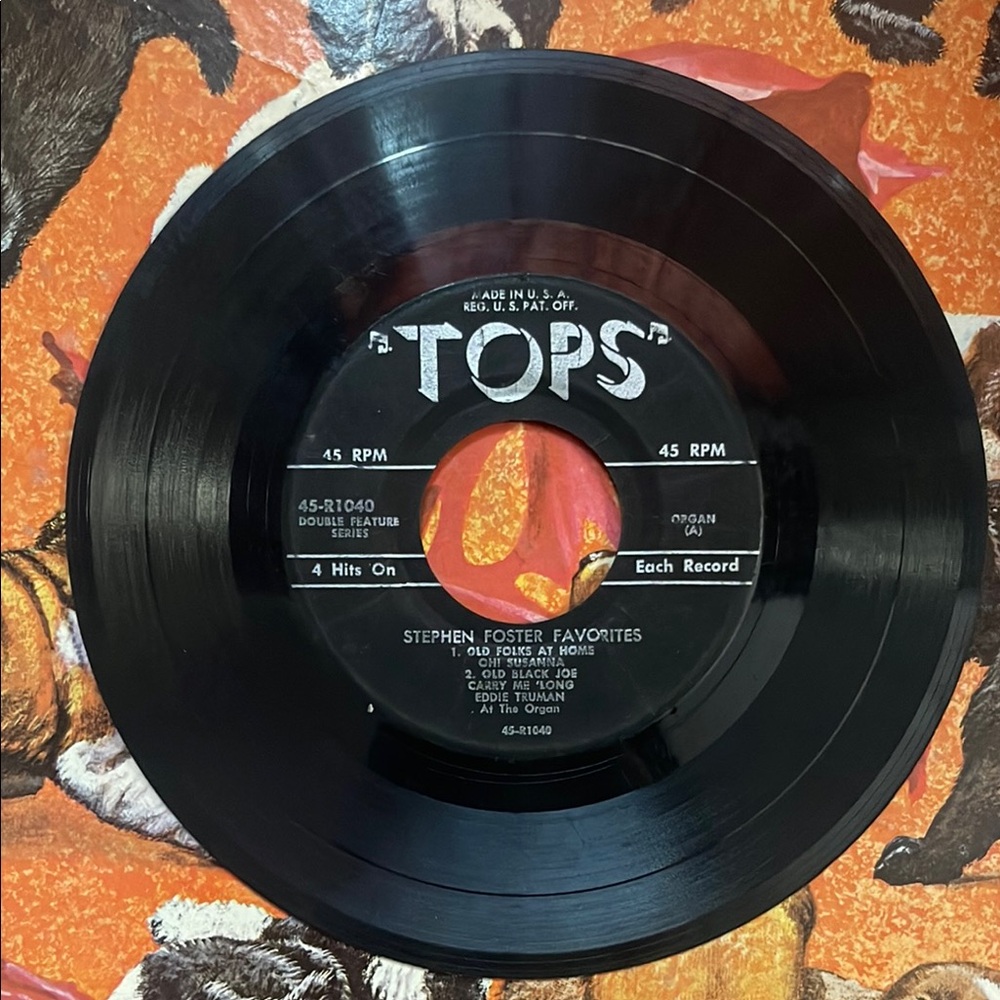 Vintage Vinyl Record Stephen Foster Favorites 45 rpm